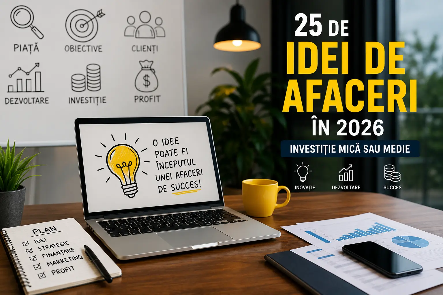 idei de afaceri în 2026 cu investiție mică sau medie