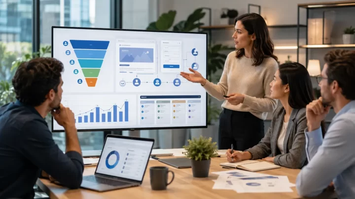 generare de clienti in 2026 cu funnel, landing page si CRM