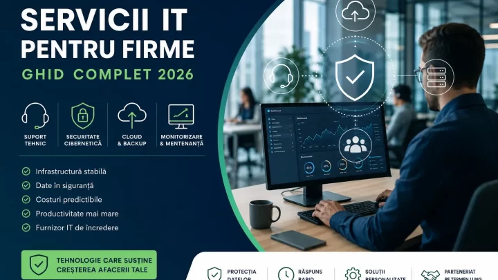 Servicii IT pentru firme 2026 – suport tehnic, cloud, backup și securitate