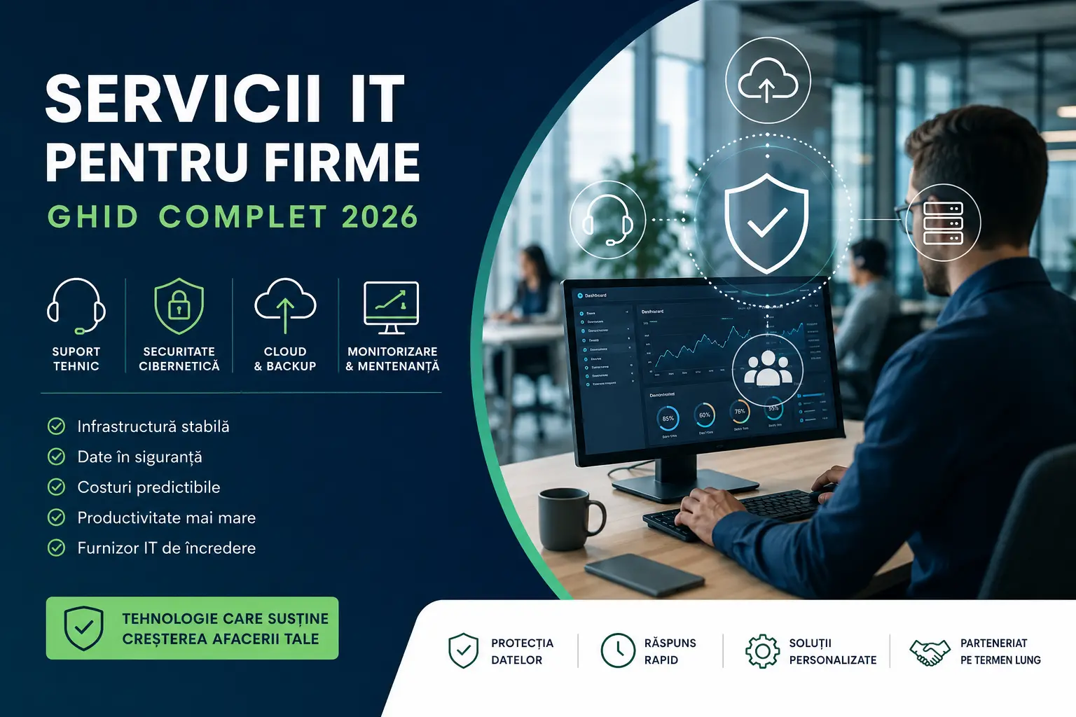 Servicii IT pentru firme 2026 – suport tehnic, cloud, backup și securitate