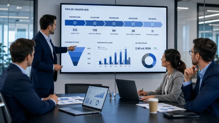 vanzari B2B in 2026 cu pipeline, prospectare si analiza ofertelor